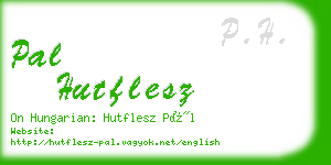 pal hutflesz business card